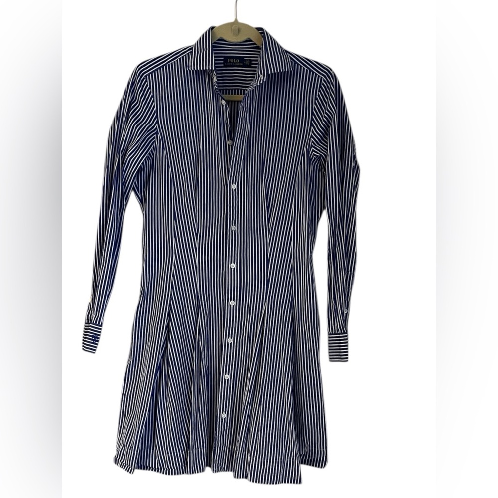 Polo by Ralph Lauren Blue and White Striped Dress